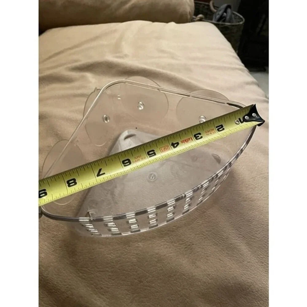 Clear Plastic Suction Cup Corner Basket
